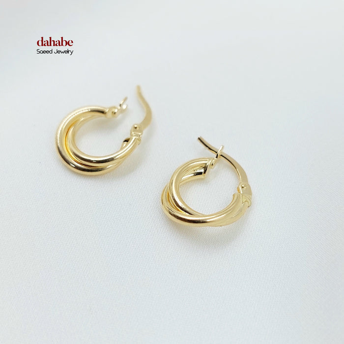 18K حلق ذبلة اطفال-مجوهرات الشيخ سعيد-Saeed Jewelry