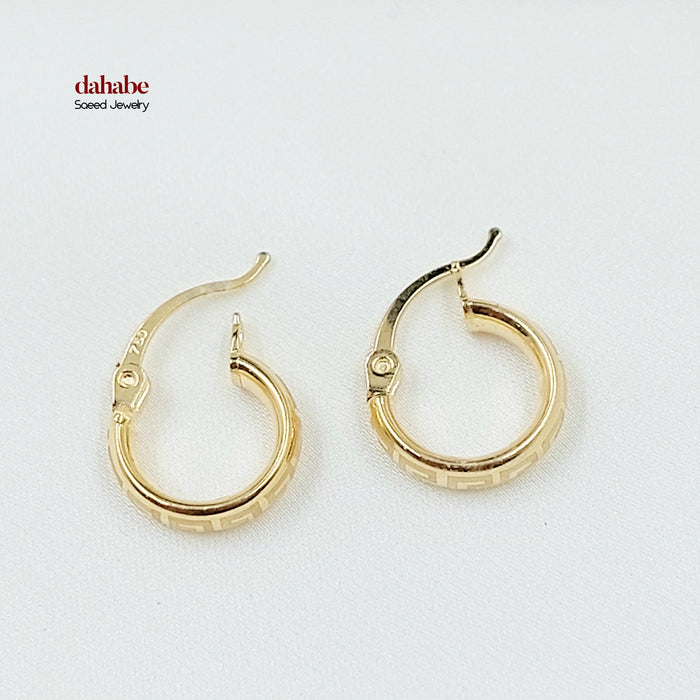 18K حلق ذبلة اطفال-مجوهرات الشيخ سعيد-Saeed Jewelry