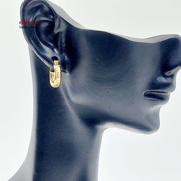 18K حلق ذبلة اطفال-مجوهرات الشيخ سعيد-Saeed Jewelry