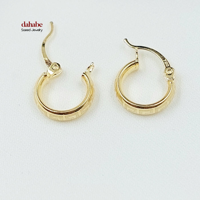 18K حلق ذبلة اطفال-مجوهرات الشيخ سعيد-Saeed Jewelry