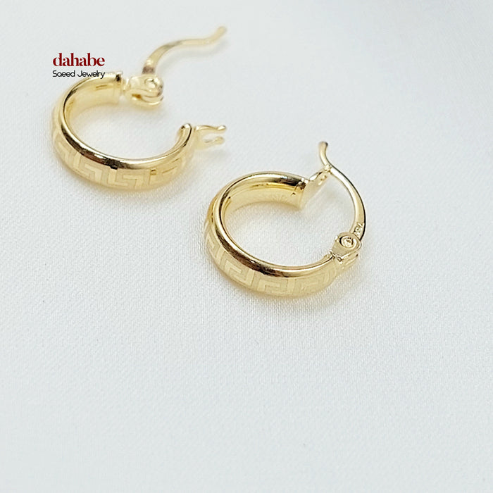 18K حلق ذبلة اطفال-مجوهرات الشيخ سعيد-Saeed Jewelry