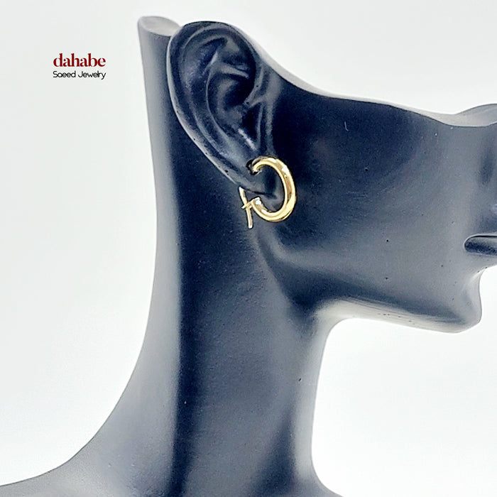 18K حلق ذبلة اطفال-مجوهرات الشيخ سعيد-Saeed Jewelry