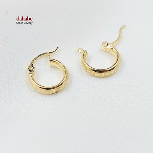 18K حلق ذبلة اطفال-مجوهرات الشيخ سعيد-Saeed Jewelry