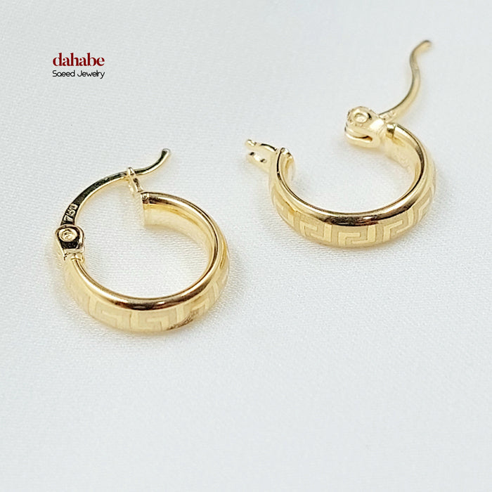 18K حلق ذبلة اطفال-مجوهرات الشيخ سعيد-Saeed Jewelry