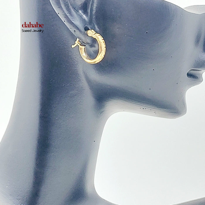 18K حلق ذبلة اطفال-مجوهرات الشيخ سعيد-Saeed Jewelry