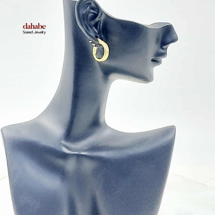 18K حلق ذبلة اكسترا-مجوهرات الشيخ سعيد-Saeed Jewelry