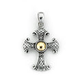18kt and silver solar cross image 0