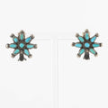 1940s Zuni Turquoise Cluster Earrings