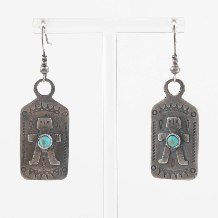 1970s Navajo Human Figure Earrings