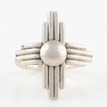 1990s Silver Sun Ring