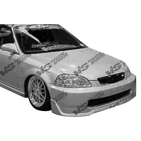 1999-2000 Honda Civic Hatchback 4 doors 2 doors TECHNO R 3 Style FRP Primer Front Lip-1