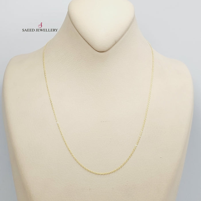 21K سنسال زرد 1mm-مجوهرات الشيخ سعيد-Saeed Jewelry