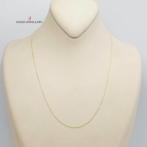 21K سنسال زرد 1mm-مجوهرات الشيخ سعيد-Saeed Jewelry