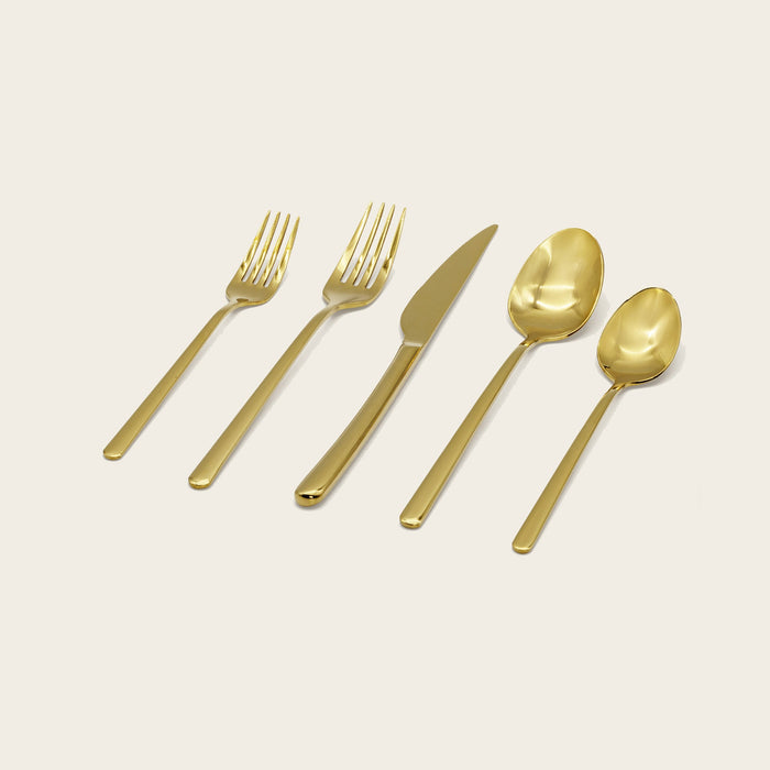 20-Piece Stainless Steel Cutlery Set │Silver or Gold
