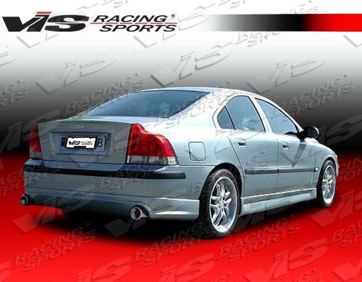 2001-2004 Volvo S60 4 doors SPIKE Style FRP Primer Rear Lip-2