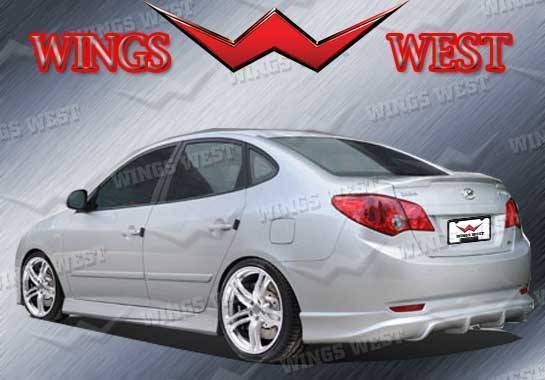 2009-2010 Hyundai Elantra POLYURETHANE Black Rear Lip-1