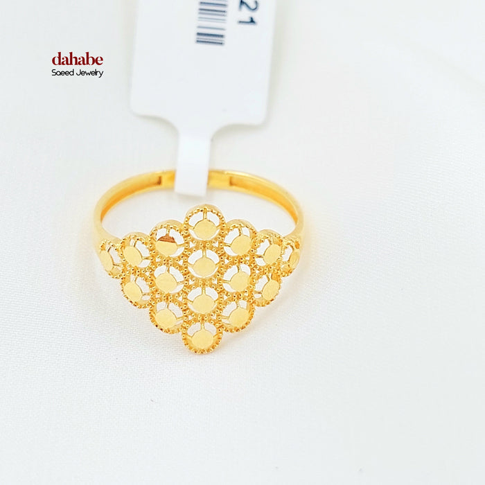 Beehive Ring Made of 21K Gold by Saeed Jewelry