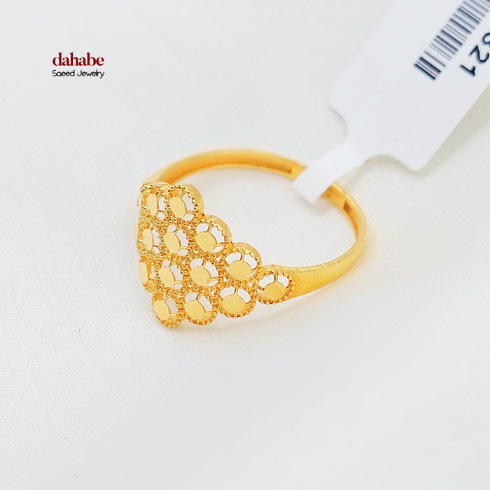 Beehive Ring Made of 21K Gold by Saeed Jewelry