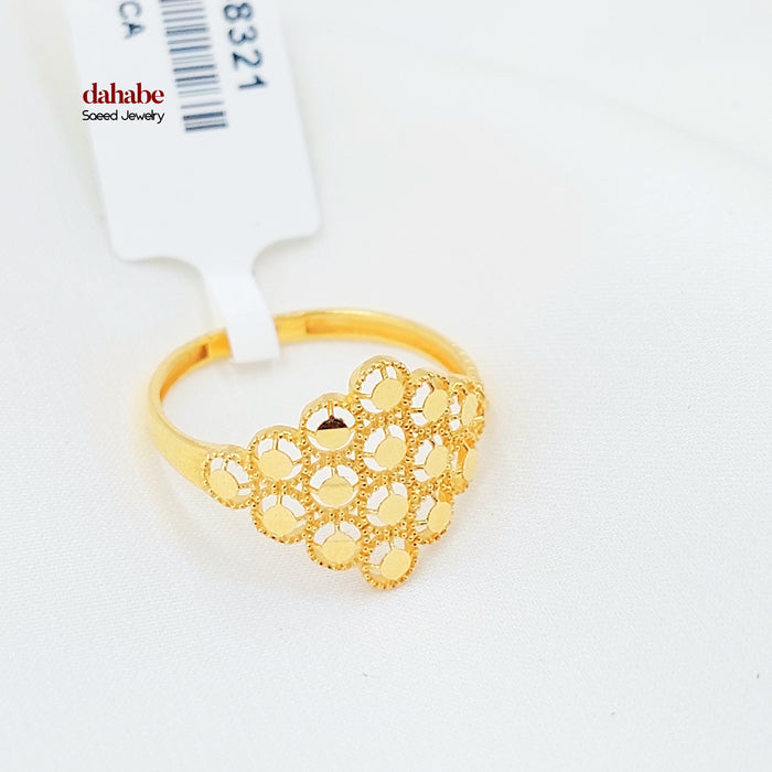 Beehive Ring Made of 21K Gold by Saeed Jewelry