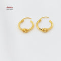 Dandash Hoop Earrings Made of 21K Gold by Saeed Jewelry