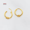 Dandash Hoop Earrings Made of 21K Gold by Saeed Jewelry