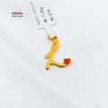 L Letter Pendant Made of 21K Gold by Saeed Jewelry