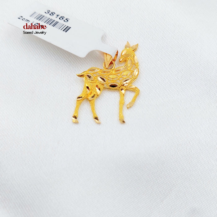21K تعليقة غزال اكسترا-مجوهرات الشيخ سعيد-Saeed Jewelry