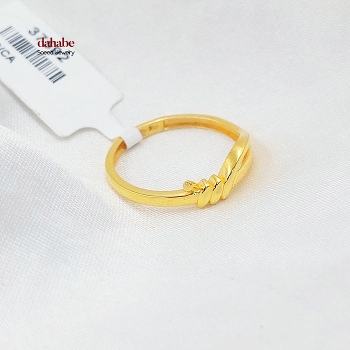 21K خاتم سادة مسمار-مجوهرات الشيخ سعيد-Saeed Jewelry
