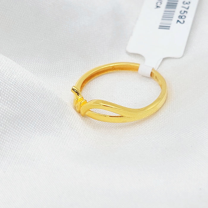 21K خاتم سادة مسمار-مجوهرات الشيخ سعيد-Saeed Jewelry