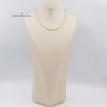 21K 40cm Thin Rope Chain Made of 21K Yellow Gold by Saeed Jewelry-سنسال-جدل-40-سم-رفيع