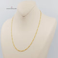 21K 45cm Medium Thickness Chain Made of 21K Yellow Gold by Saeed Jewelry-سنسال-كارتير-45-سم-متوسط-السماكة-1