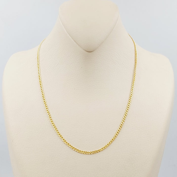 21K 45cm Thin Chain Made of 21K Yellow Gold by Saeed Jewelry-25194