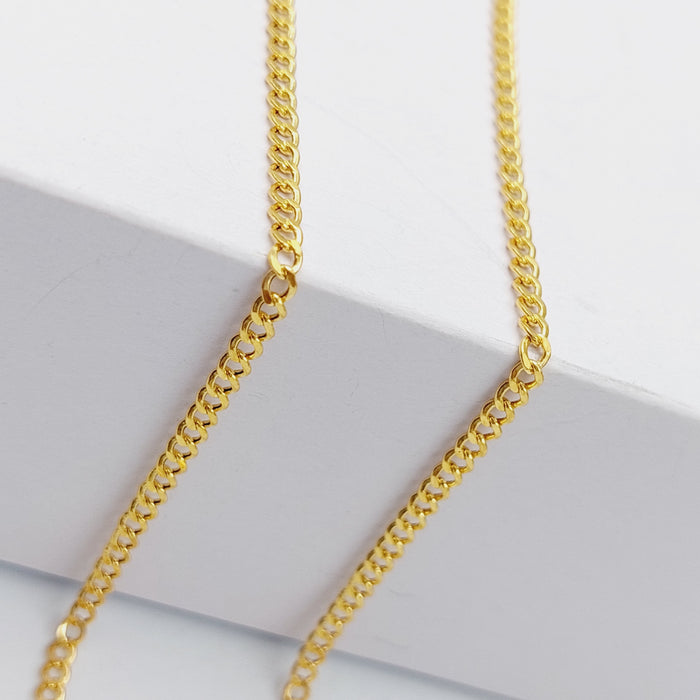 21K 45cm Thin Chain Made of 21K Yellow Gold by Saeed Jewelry-25194