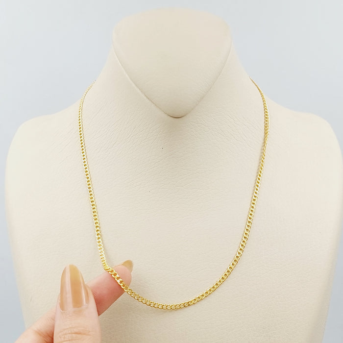 21K 45cm Thin Chain Made of 21K Yellow Gold by Saeed Jewelry-25194