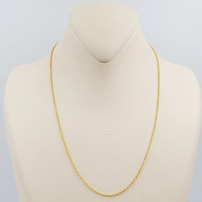 21K Gold 45cm Zarad Chain by Saeed Jewelry - Image 1