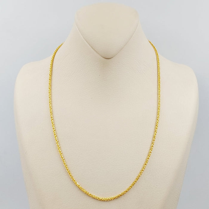 21K 50cm Spiga Thin Chain Made of 21K Yellow Gold by Saeed Jewelry-26897