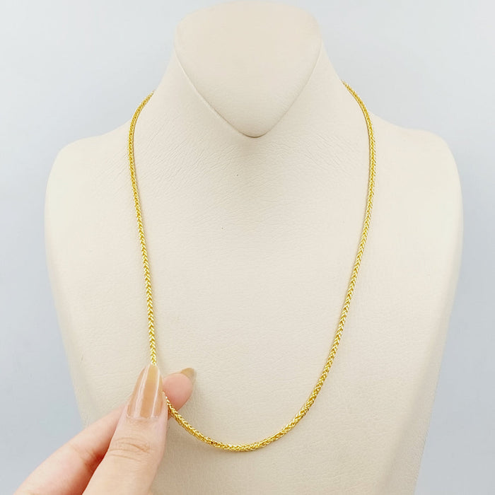 21K 50cm Spiga Thin Chain Made of 21K Yellow Gold by Saeed Jewelry-26897