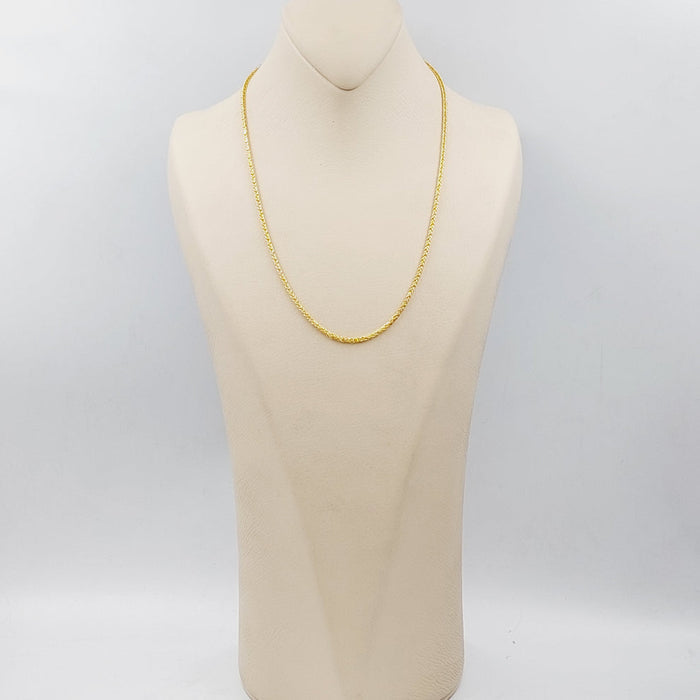 21K 50cm Spiga Thin Chain Made of 21K Yellow Gold by Saeed Jewelry-26897