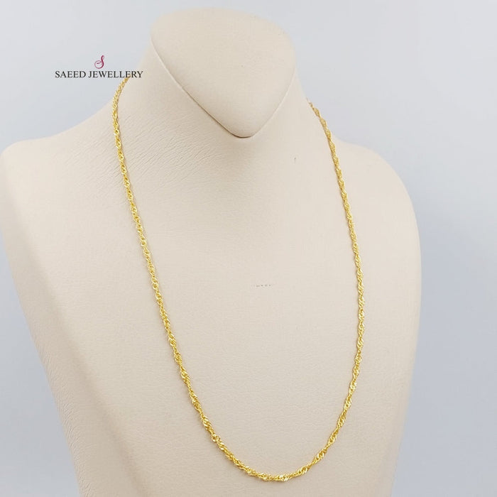 21K  50cm Disco Chain Made of 21K Yellow Gold by Saeed Jewelry-27161