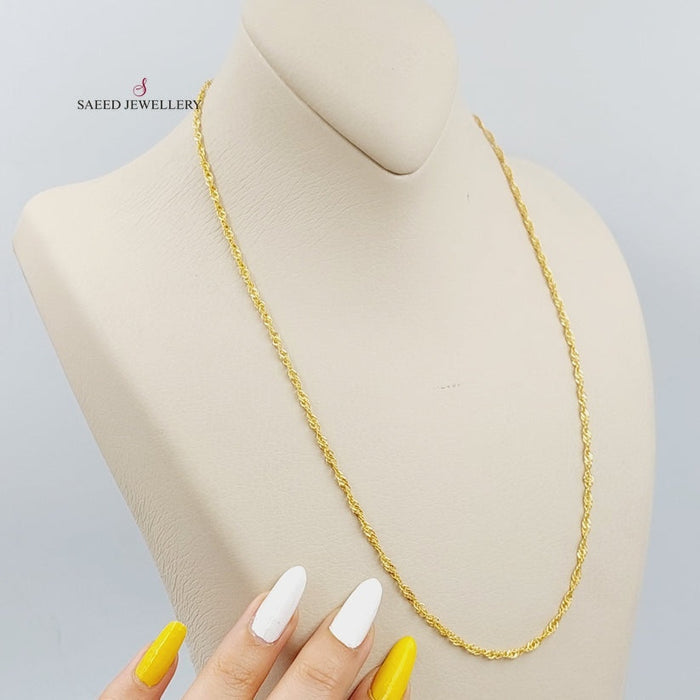21K  50cm Disco Chain Made of 21K Yellow Gold by Saeed Jewelry-27161