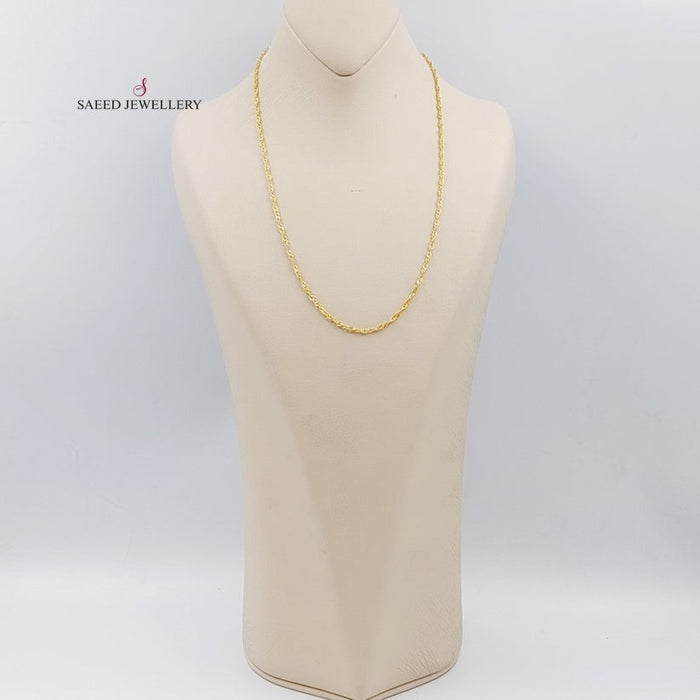 21K  50cm Disco Chain Made of 21K Yellow Gold by Saeed Jewelry-27160