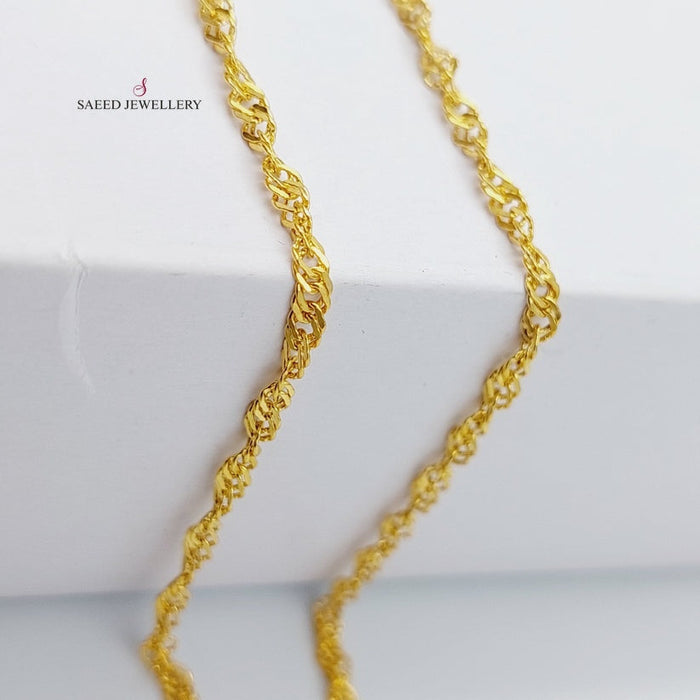 21K  50cm Disco Chain Made of 21K Yellow Gold by Saeed Jewelry-27161