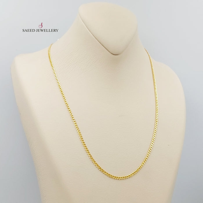 21K 50cm Thin Chain Made of 21K Yellow Gold by Saeed Jewelry-26646