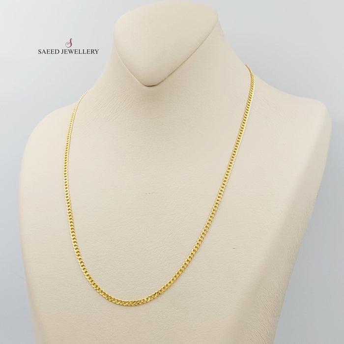 21K 50cm Thin Chain Made of 21K Yellow Gold by Saeed Jewelry-26646
