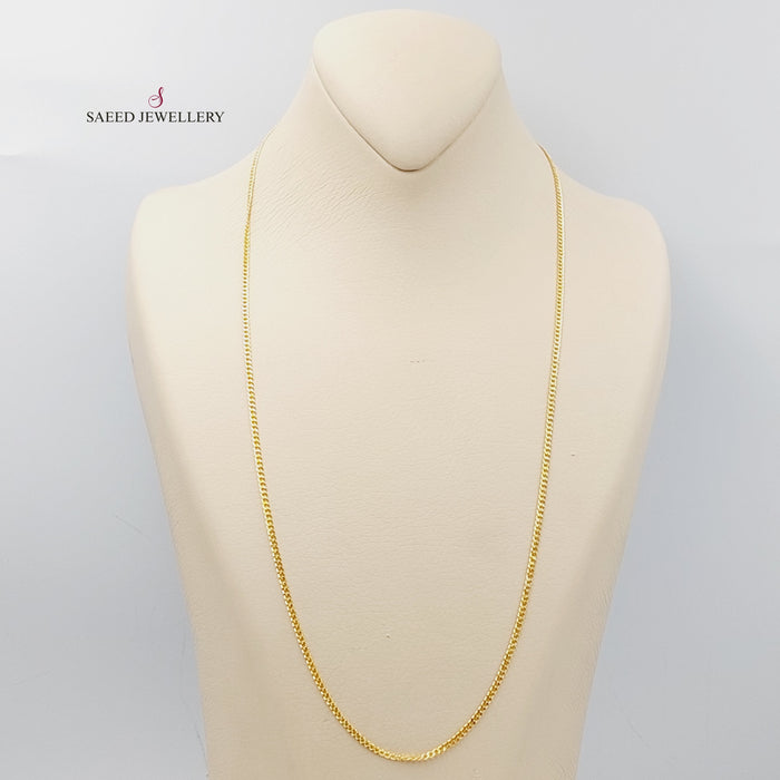 21K 60cm Thin Chain Made of 21K Yellow Gold by Saeed Jewelry-26639