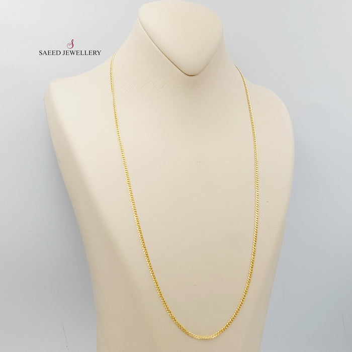 21K 60cm Thin Chain Made of 21K Yellow Gold by Saeed Jewelry-26639