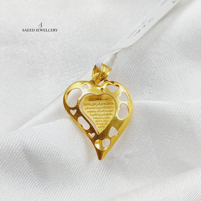 Al-Kursi Vrse Pendant Made Of 21K Yellow Gold by Saeed Jewelry-27794