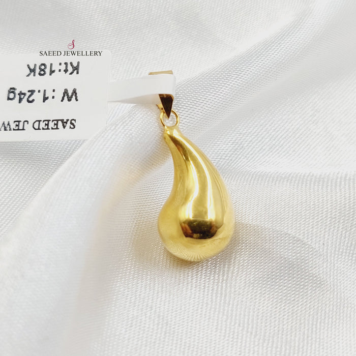 18KK تعليقة لوزة-مجوهرات الشيخ سعيد-Saeed Jewelry