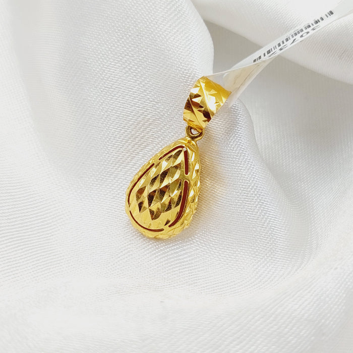 Almond Pendant  Made Of 21K Yellow Gold by Saeed Jewelry-30732