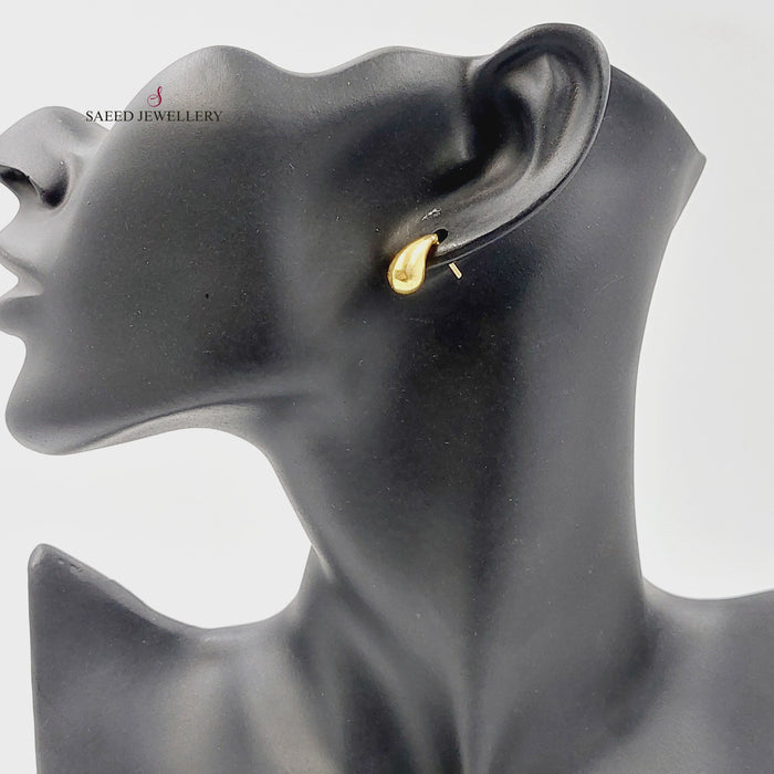 18K حلق برغي لوزة-مجوهرات الشيخ سعيد-Saeed Jewelry
